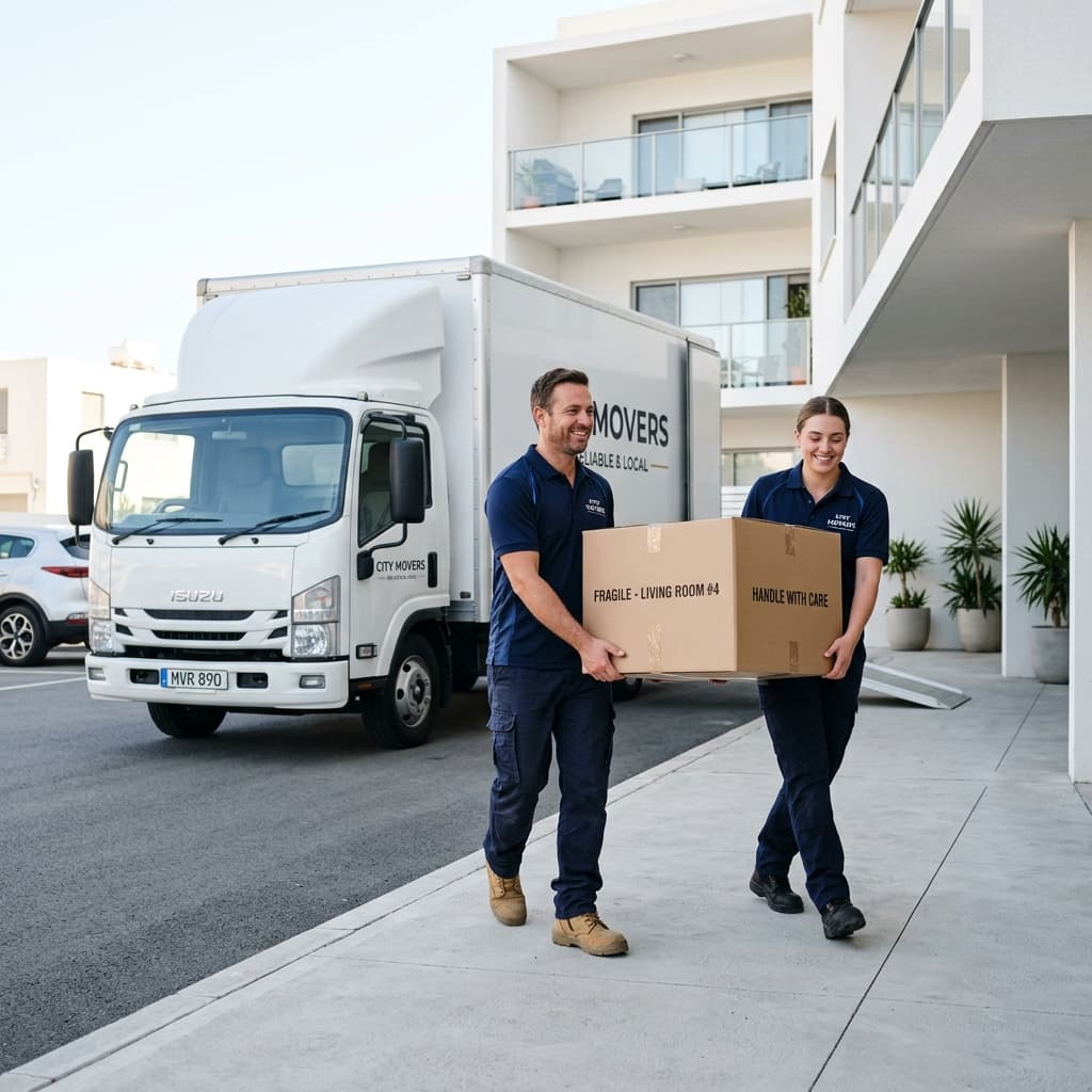 RD Packers And Carriers professional shifting team loading a truck